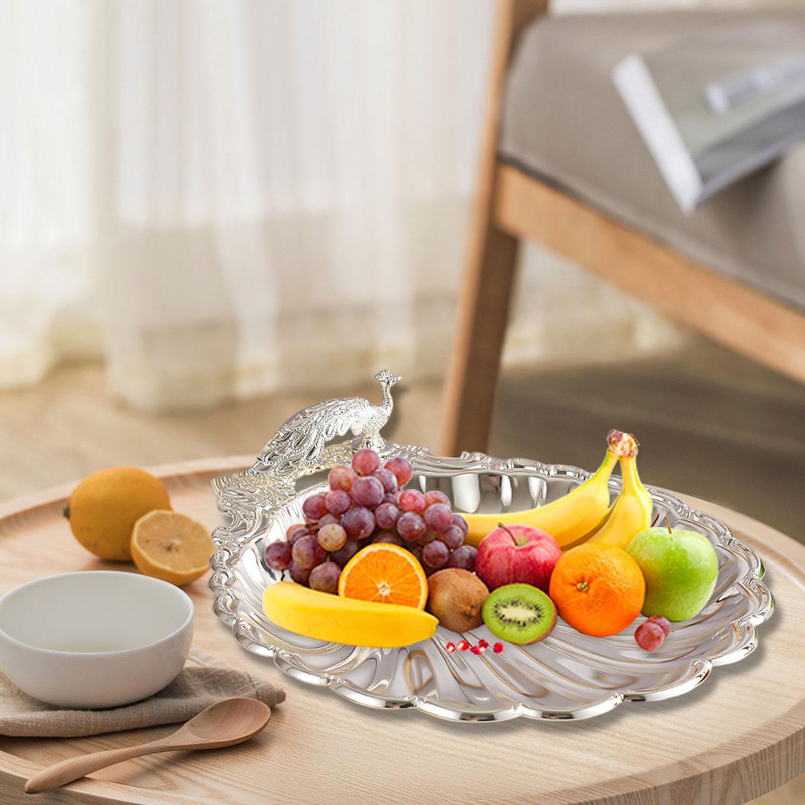Snacks Food Gift Baskets - Premium Metal Fruit Tray Spacious Storage