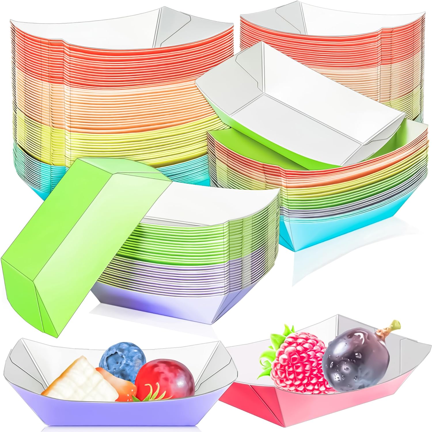 Food Snacks Images - 100 Pack Colorful 1/4Lb Paper Food