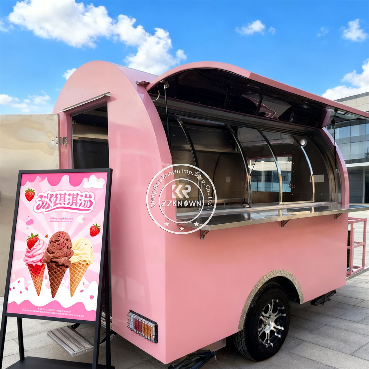 Street Food Snacks - Outdoor Food Trailer Street Pizza BBQ