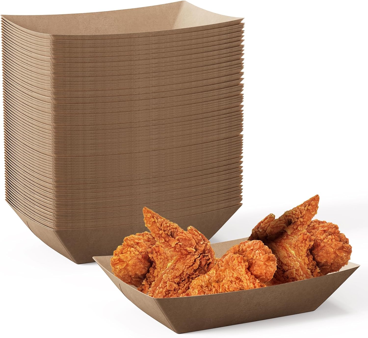 Food Snacks Images - 2lb Disposable Paper Food Trays, 100