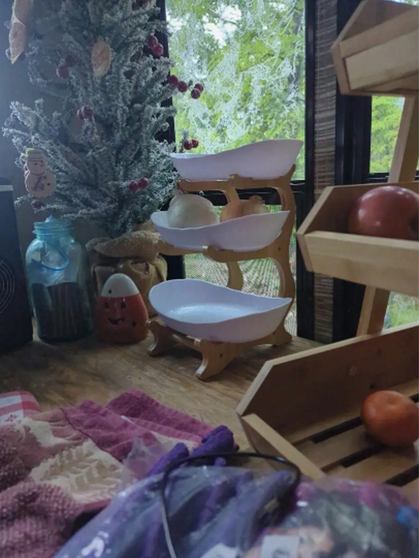 Luxury 3-Tier Wooden Fruit Bas – Snacks Food Gift Baskets Bewertung und Preis