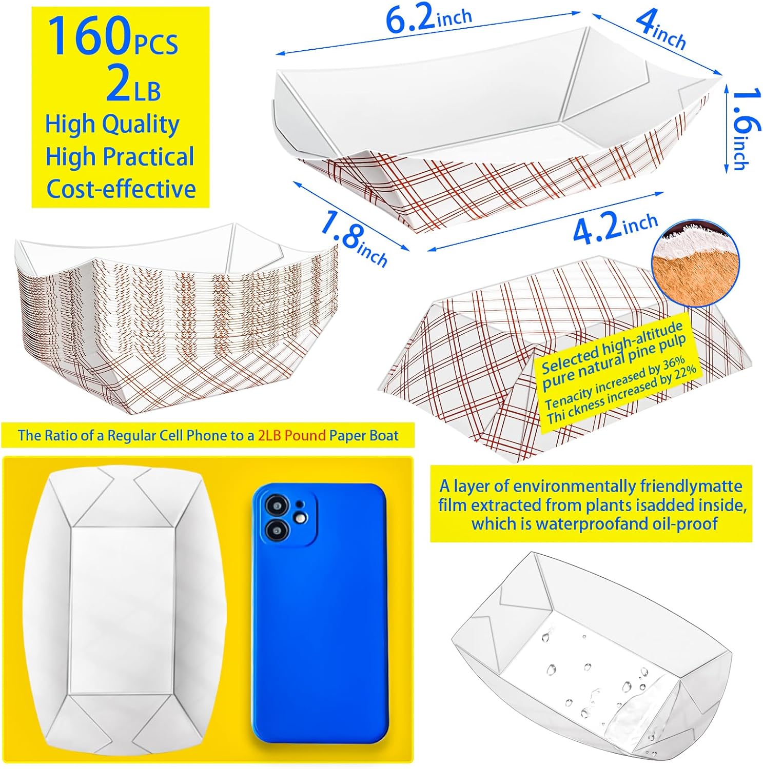 160 Pack Checkered 2Lb Paper F – Food Snacks Images Bewertung und Preis