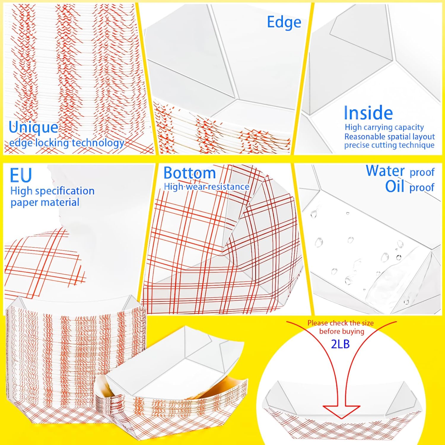 160 Pack Checkered 2Lb Paper F – Food Snacks Images Bewertung und Preis