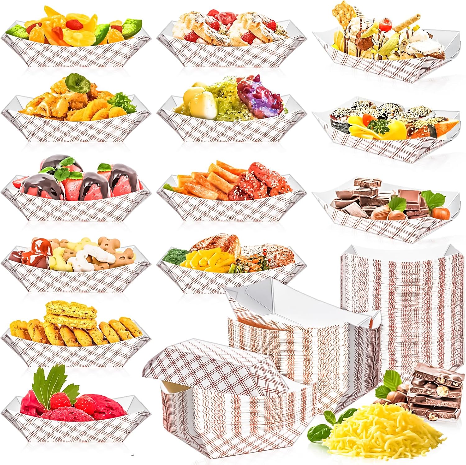 160 Pack Checkered 2Lb Paper F – Food Snacks Images Bewertung und Preis