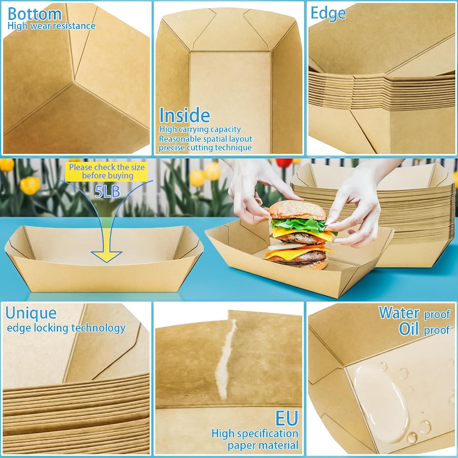 50 Pack 5LB Kraft Paper Food B – Food Snacks Images Bewertung und Preis