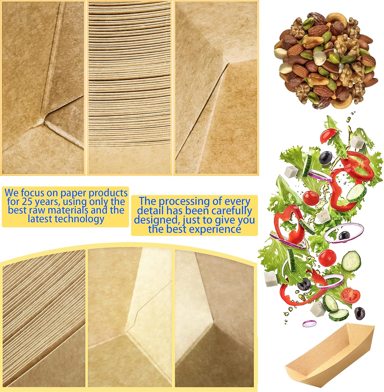 200 Pack Small Paper Food Tray – Food Snacks Images Bewertung und Preis