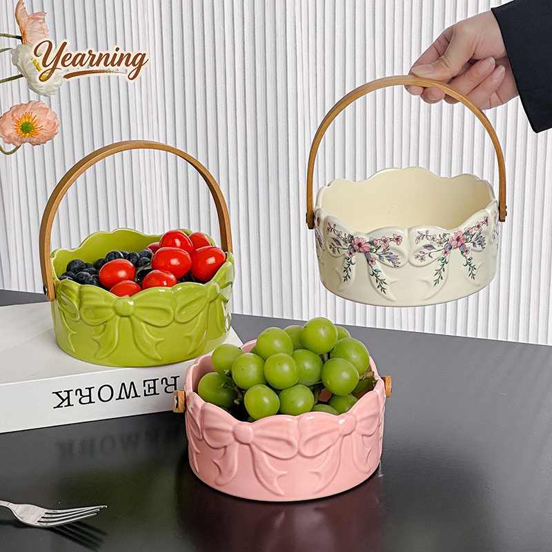 High End Bow Handle Ceramic Fr – Snacks Food Gift Baskets Bewertung und Preis