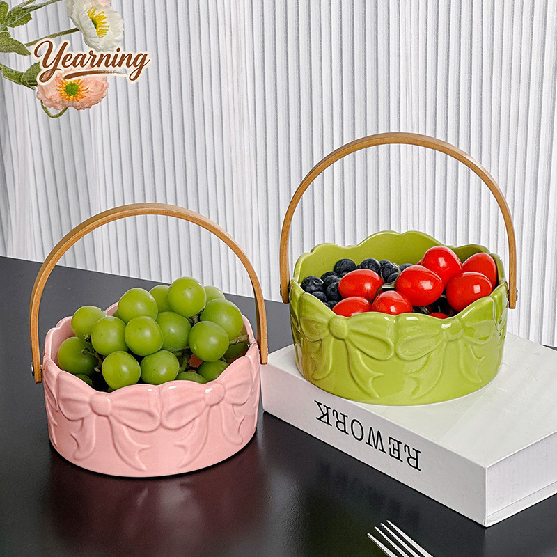 High End Bow Handle Ceramic Fr – Snacks Food Gift Baskets Bewertung und Preis