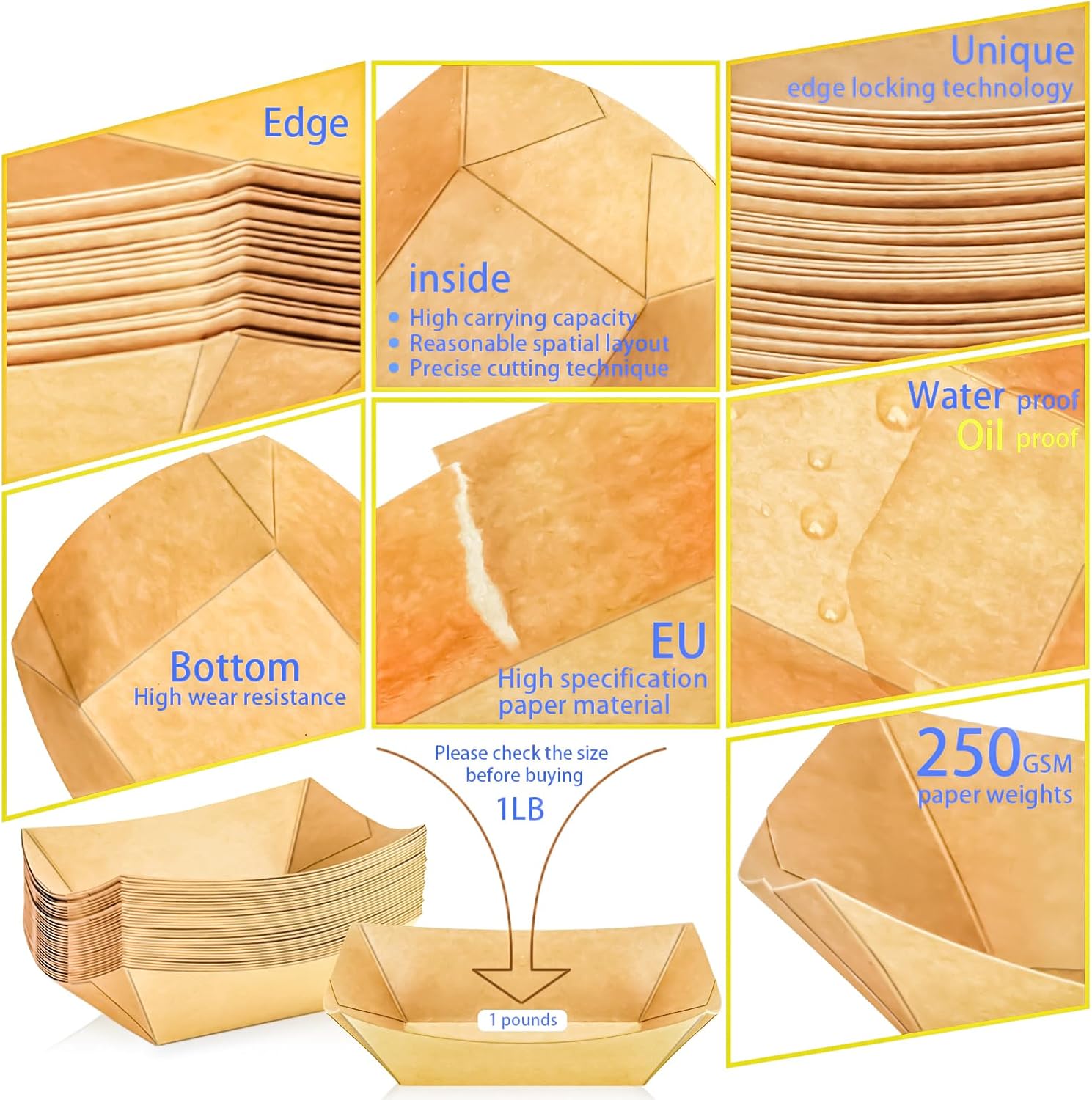 100 Pack 1lb Kraft Paper Food  – Food Snacks Images Bewertung und Preis