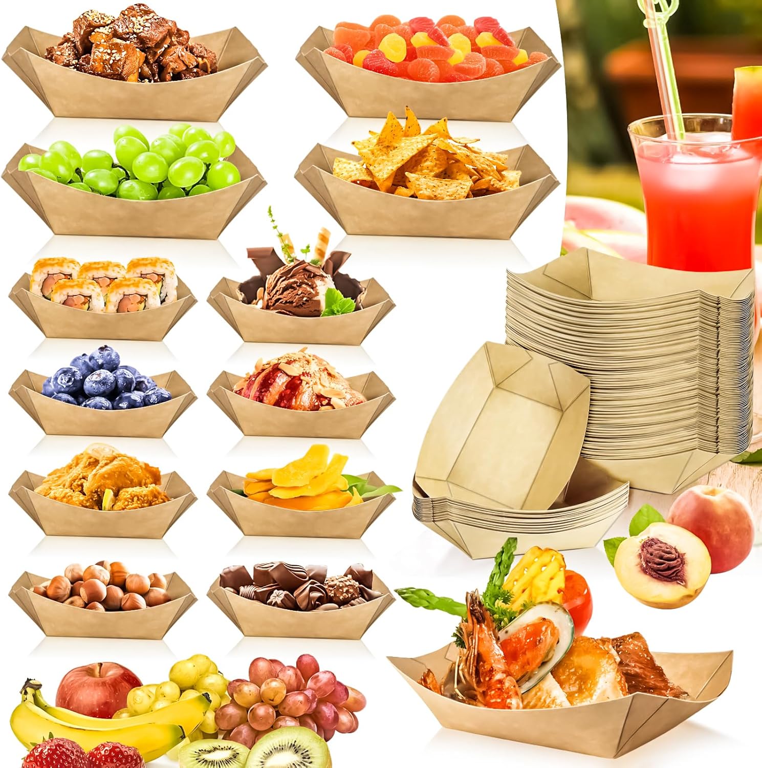 100 Pack 1lb Kraft Paper Food  – Food Snacks Images Bewertung und Preis