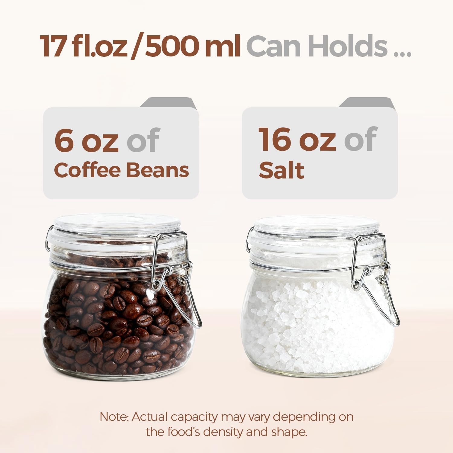 Set of 6 Airtight Glass Jars w – Food Snacks Images Bewertung und Preis