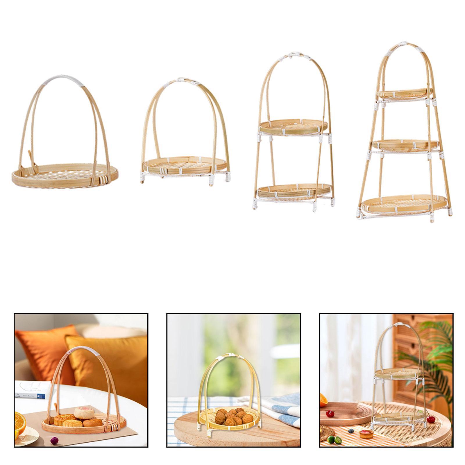 Woven Bamboo Snack Stand Food  – Snacks Food Gift Baskets Bewertung und Preis