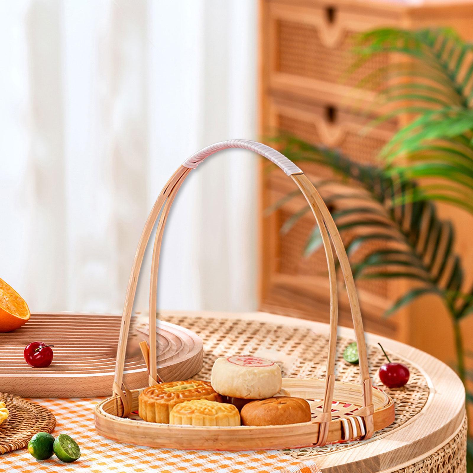 Woven Bamboo Snack Stand Food  – Snacks Food Gift Baskets Bewertung und Preis