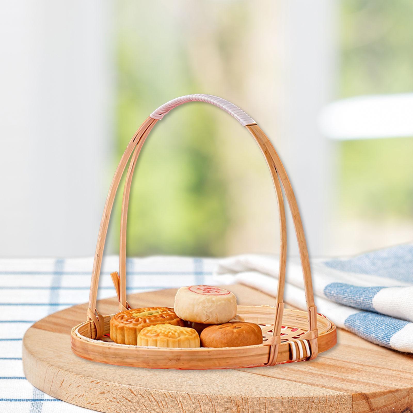 Woven Bamboo Snack Stand Food  – Snacks Food Gift Baskets Bewertung und Preis