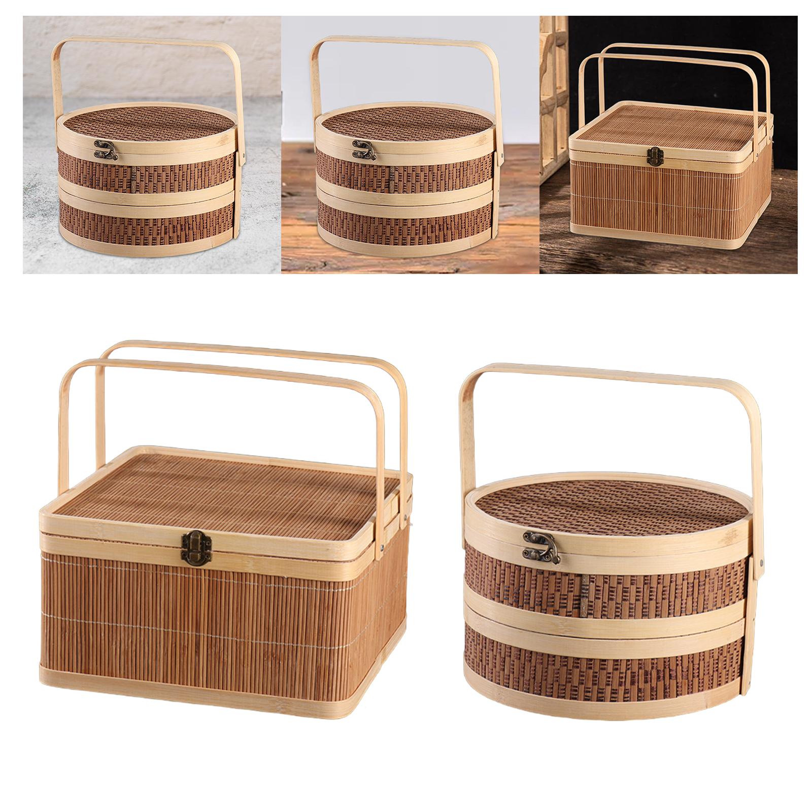 Bamboo Basket Serving Portable – Snacks Food Gift Baskets Bewertung und Preis