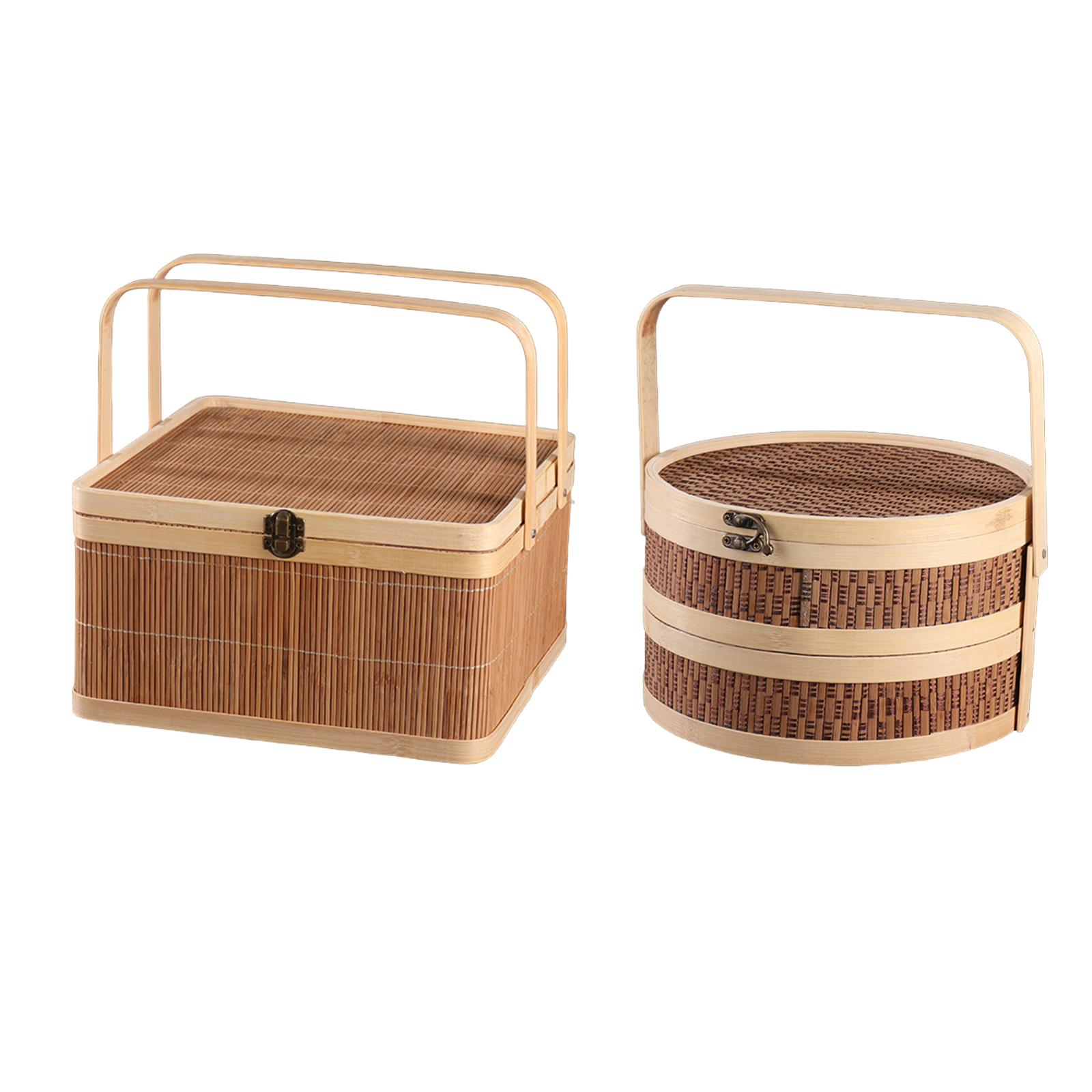 Bamboo Basket Serving Portable – Snacks Food Gift Baskets Bewertung und Preis