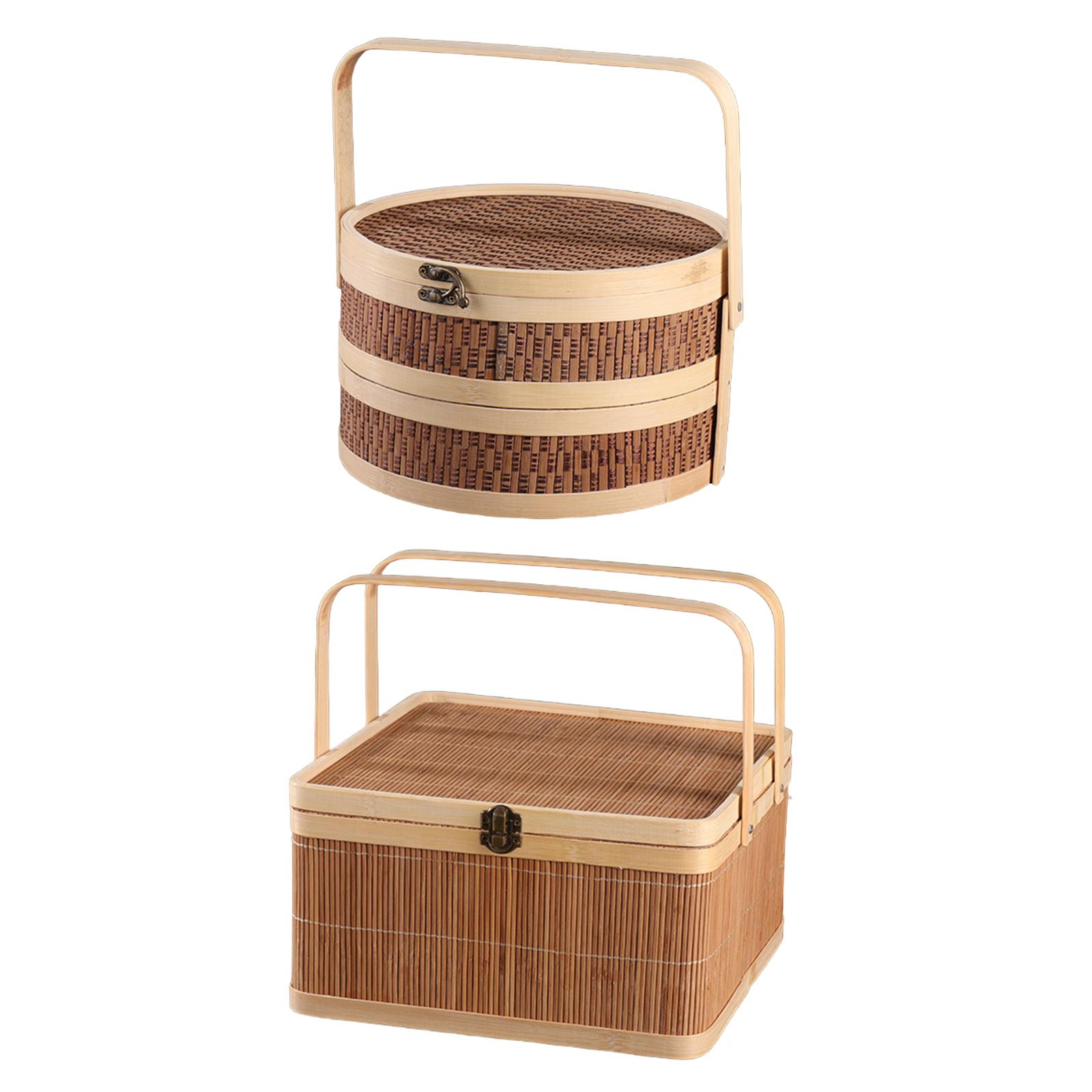Bamboo Basket Serving Portable – Snacks Food Gift Baskets Bewertung und Preis