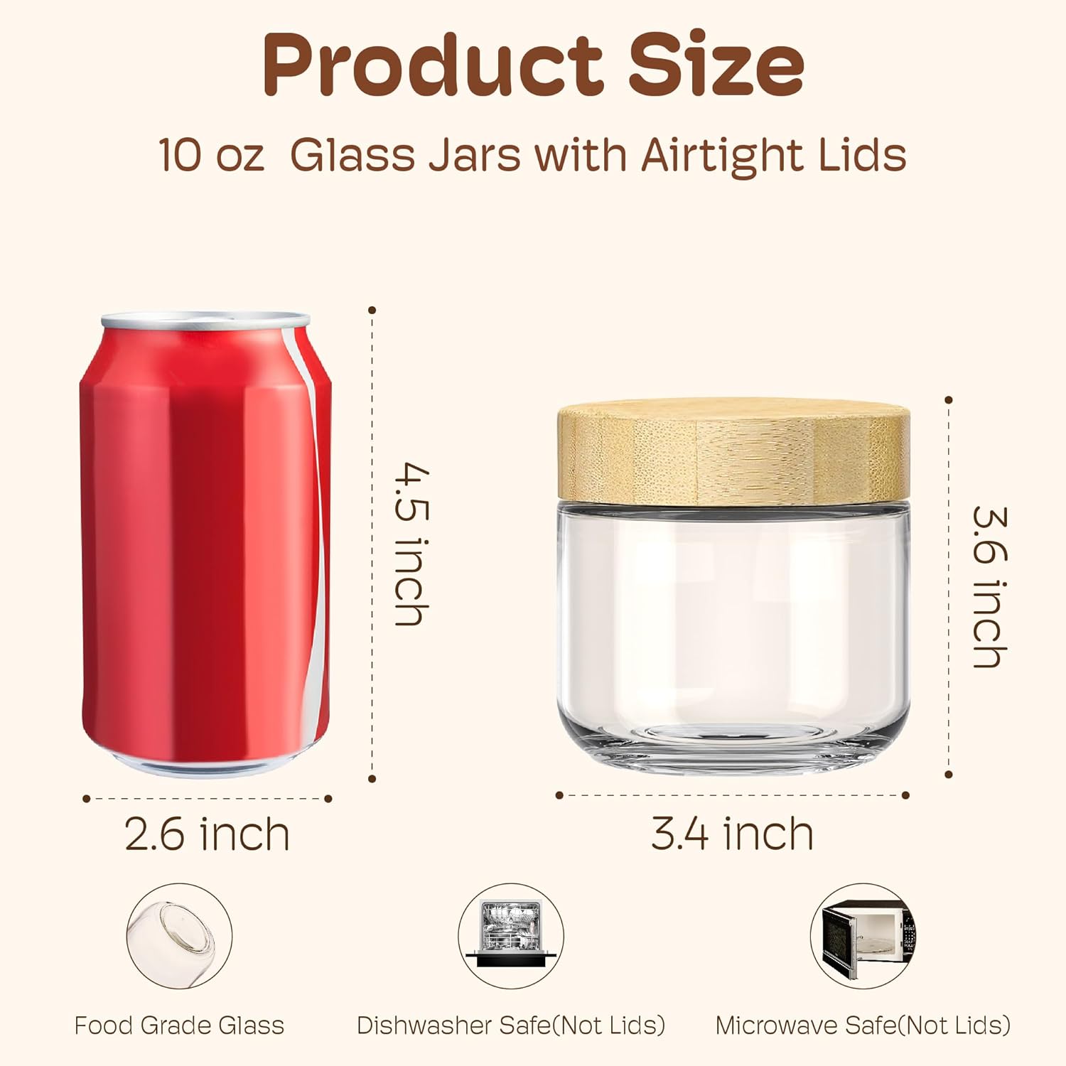 4 Pack 10oz Glass Jars with Ba – Food Snacks Images Bewertung und Preis