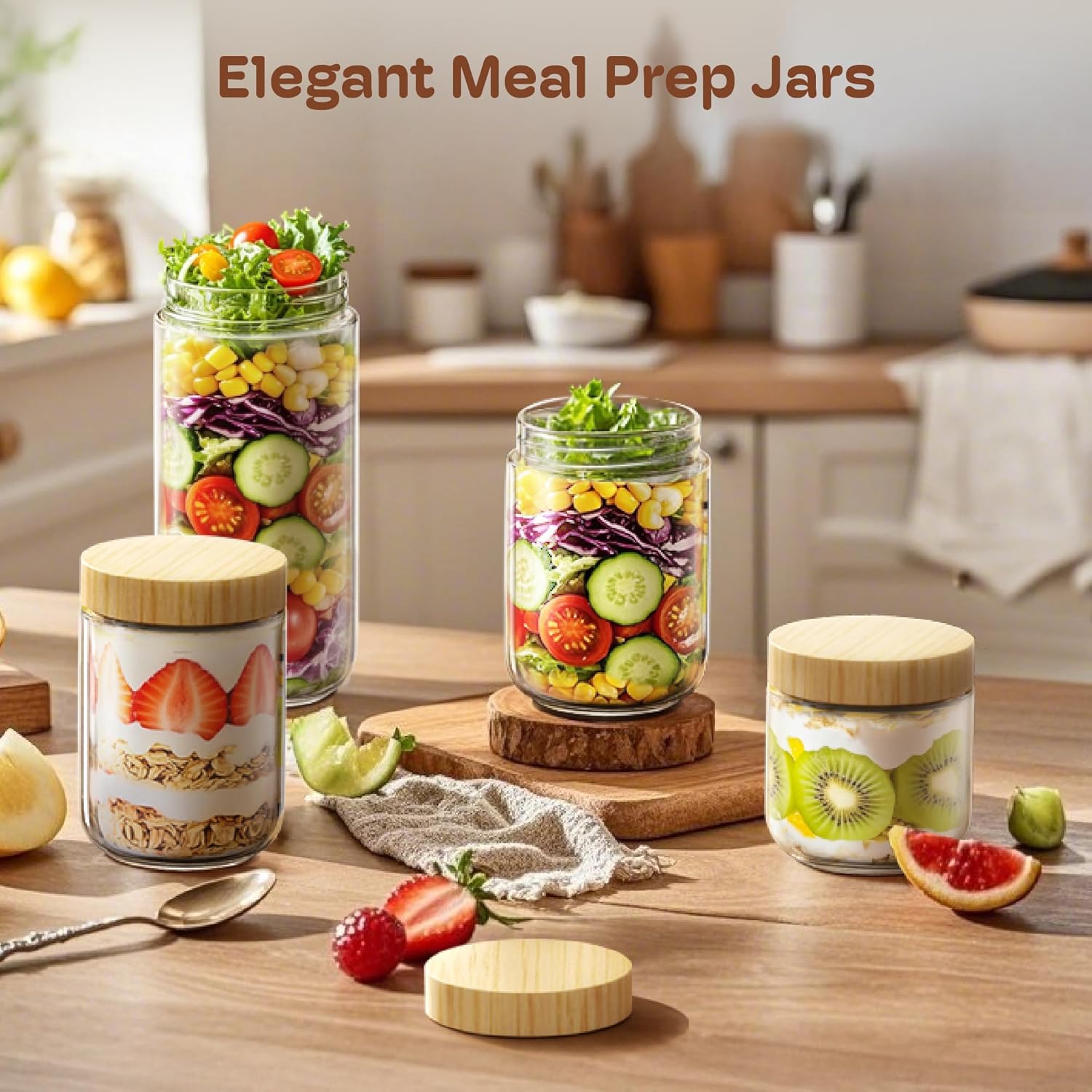 4 Pack 10oz Glass Jars with Ba – Food Snacks Images Bewertung und Preis