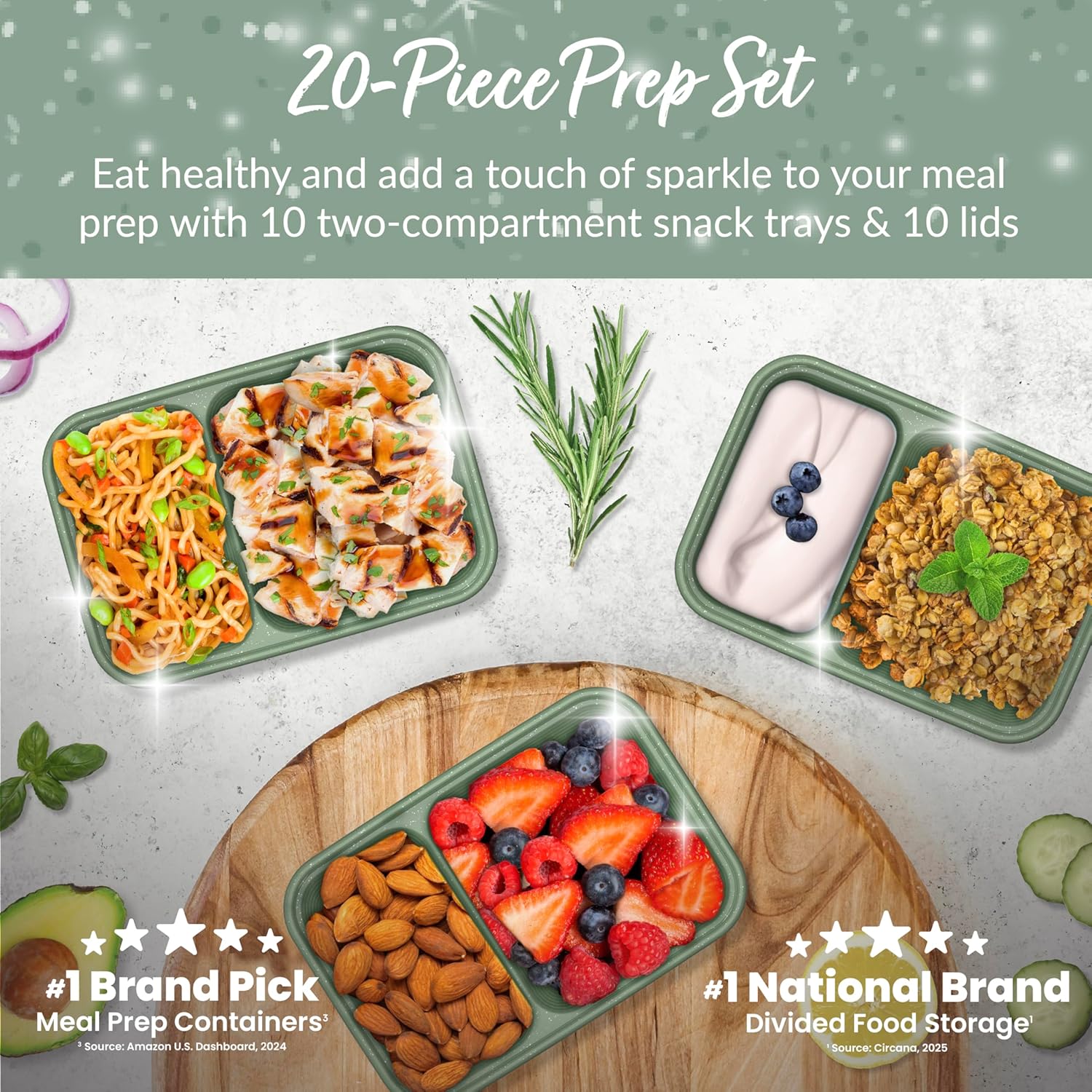 2-Compartment Snack Containers – Food Snacks Images Bewertung und Preis